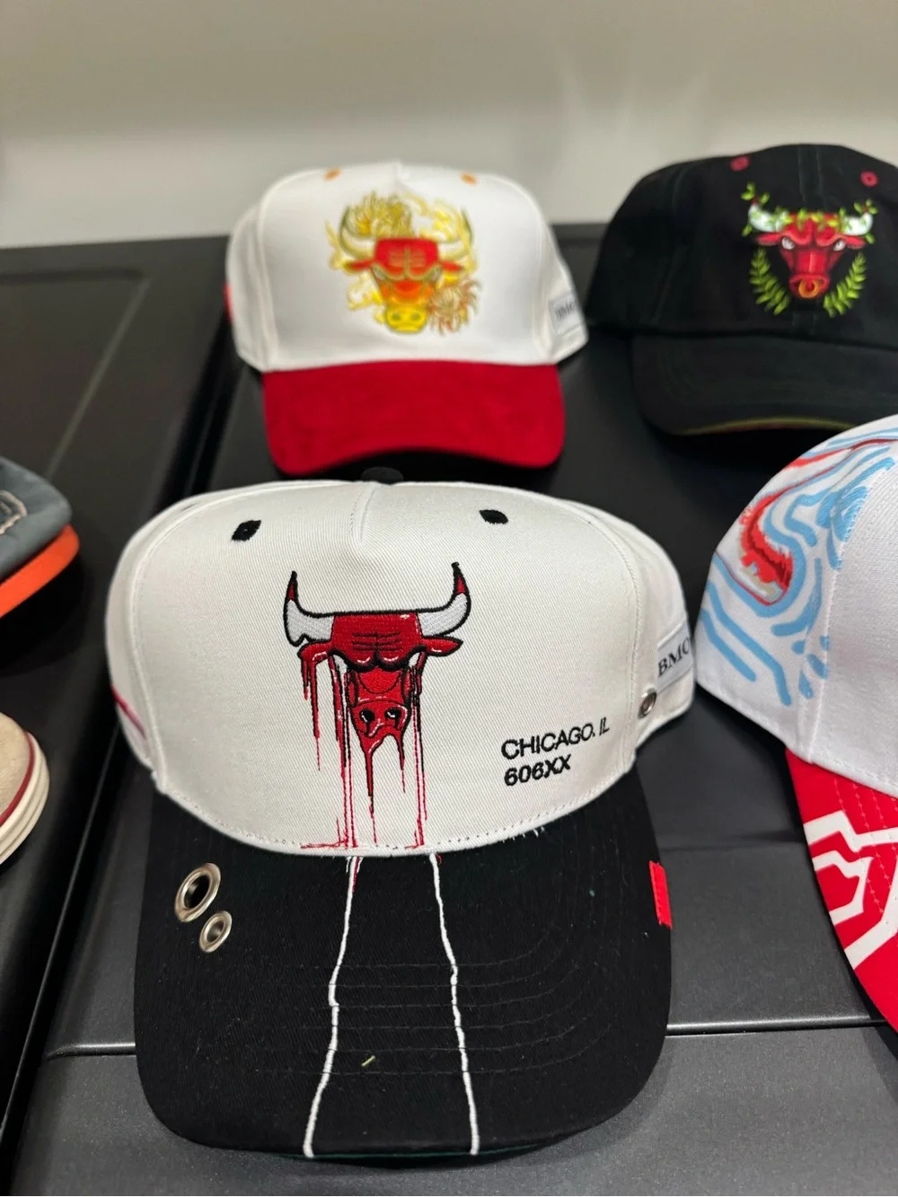 Chicago Bulls Graphic Baseball Caps - Multi Color Set